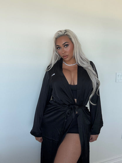 Midnight Muse Long Silk Robe