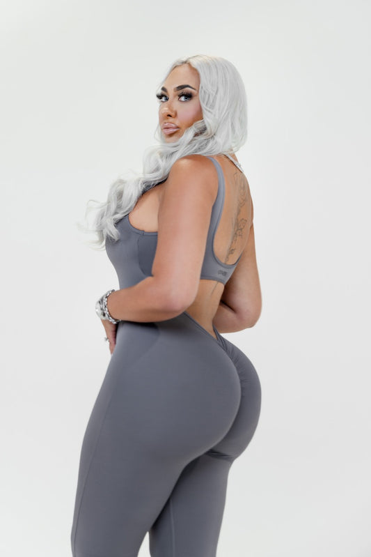 Flex & Flare Jumpsuit - Grey