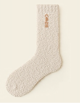 Luxe Fuzzy Socks - Beige